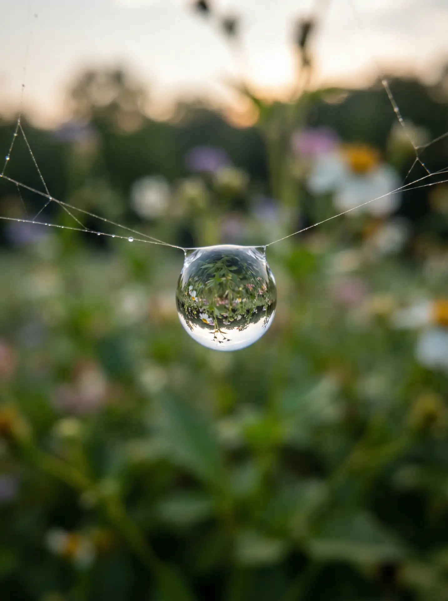 糖心logo免费 精选 - 蛛网露珠微距摄影